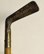 Interesting Sunday golf walking stick-fitted with Coopers Hypenstock stock metal putter hand Pat