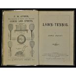 c.1886 'Lawn Tennis' Book by James Dwight, 1st edition, London: Simpkin, Marshall, pp94, in