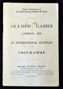 Rare 1908 London Olympic Games Opening Day Programme date 13th July in the original paper