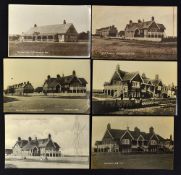 6x Littlestone Golf Club postcards - all featuring different views of the golf club house - one used