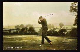 James Braid (5 times Open Golf Champion) colour golfing postcard-issued by Millar and Lang unused