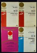 1964 Tokyo Olympic Programmes includes Closing Ceremony 24 October, Swimming and Diving 18 Oct,