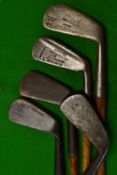 5x various mashies and mid iron - incl 2x Benetfinck and 3x ladies - 4 with grips