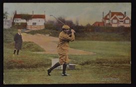 Harry Vardon (Six times Open Golf Champion), golfing postcard - some tiny bruising to corners and
