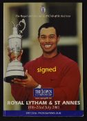 2001 Royal Lytham Open Golf Championship programme signed by 30 Open and other Major golf