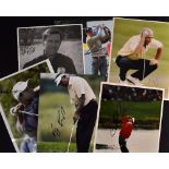 25 x golf press photographs all signed by both Major winners and Tour winners to include Bill