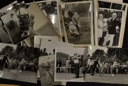 Collection old black & white golf photos of some of the notable players to incl Bobby Locke, Harry