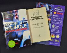Martin Brundle Formula One signed book titled "Working The Wheel" 1st edition 2004 signed by
