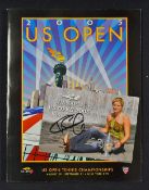 Kim Clisters US Open 2005 Signed photograph with programme the photograph signed in ink, the