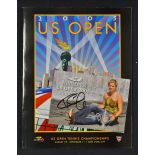 Kim Clisters US Open 2005 Signed photograph with programme the photograph signed in ink, the