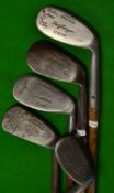 5x mashie niblick irons- makers incl Wm McLachlan Bobbie, A Dunlop Shoorflite, A Nield Prestwick