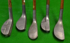 5x alloy mallet head putters by Mills, Imperial and Murray Wood Registered Design Patent - one