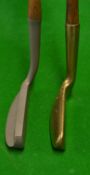 Unnamed brass gem putter and a modern wide flanged goose neck putter (2)