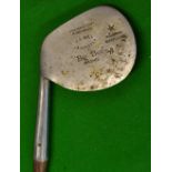 Extremely rare and unusual Wm Gibson Big Ben giant left hand mashie with a junior mammoth style head