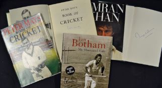 Selection of Signed Cricket Books to include 'Ian Botham My Illustrated Life', 'Peter May's Book