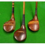 3x good large sized drivers - two striped tops incl Tom Fernie, D&W and Laurie Auchterlonie