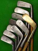 7x assorted blade putters including a Heather brand rustless model, an Alex Herd's special by