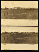 2x Early Nairn Dunbar Golf Club post cards - both featuring the links and the clubhouse in the