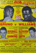 1993 Boxing Event Posters advertising Frank Bruno v Carl Williams at NEC Birmingham and 'The Cream