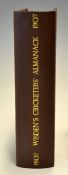 1907 Wisden Cricketers Almanack - 44th edition complete with the original wrappers and rebound in