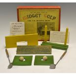 Early "Midget Golf for the Drawing Room" boxed game - by Royal Letters Patent containing 2 golf