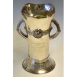 Fine 1922 Irish silver golf trophy presented by Royal Lytham and St. Anne's - with Celtic handles