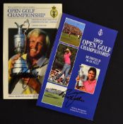 1987 & 1992 Open Golf Championship programmes signed by the winner Nick Faldo - both played at