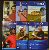 5x 2000's Open Golf Championship programmes signed by 220# players including '01 signed by 73#
