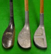 3x various mallet head putters to incl 2x Mills Alloy putters a RNB model and Braid Mills ( one with