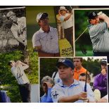25 x golf press photographs all signed by both Major winners and Tour winners to include Gene