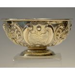 Fine 1897 Victorian silver golfing trophy bowl - hallmarked London 1896 and engraved 'Mixed