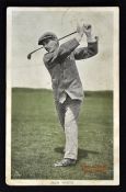 Early 20thc Jack White Open Golf Champion endorsed Dunlop Rubber Co. acknowledgement postcard -