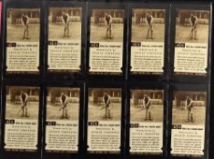 3x sets of John Cotton Limited Golfing Cigarette Cards titled Golf Strokes c, 1936 onwards - each
