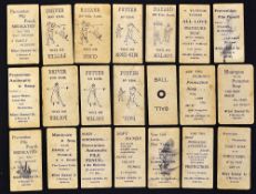Collection of early US advertising golf card game c.1900 (21) - issued by Willard Chemical Company