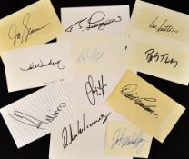 Collection of 11x 1960/80's Major Golf Champions signed plain cards to include Ray Floyd (1969/