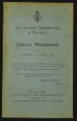 1932 Official Amateur Championship Golf Programme -May at Muirfield for Tuesday, 24th and won by Jon