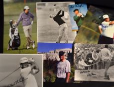 25x golf press photographs all signed by both Major winners and Tour winners to include Rory