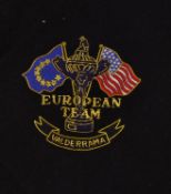 1997 Ryder Cup "Valderrama" official European team blazer pocket crest - gold braid and