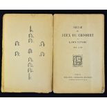 Rare and early French Lawn Tennis Rules Booklet c.1876/78 entitled 'Règel des jeux de Croquet et
