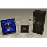 Japanese Golf Association gift comprising pair of Hoya Crystal Wine Glasses - 7"h and in mob and