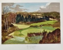 Greenwood, Ernest (After) SET OF 6 COLOURED PRINTS OF FAMOUS GOLF COURSES from the original