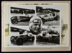 Niki Lauda and Lew Meyer Signed Motor Racing prints individually signed, World Champion Niki Lauda