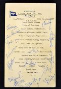 1947 England Cricket tour to West Indies signed menu - from the outward journey on S.S Tetala Fyffes