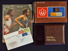 1976 Montreal Olympic Programme and Souvenir Stamp Collection containing details of the events and