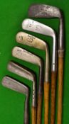 6x assorted putters including a hand forged J&W Craigie of Montrose straight blade, A Patrick