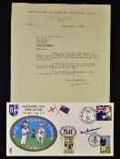 Signed Don Bradman 1948 Australian Cricket Tour Letter and First Day Cover the letter dated 23 April