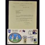 Signed Don Bradman 1948 Australian Cricket Tour Letter and First Day Cover the letter dated 23 April