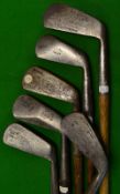 6x mashies/mid+ irons - makers incl Anderson Sovereign concentric back, Geo Nicoll Leven smf, Tom