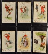8x rare W&F Faulkner golf cigarette cards c. 1901 - Golf Terms Series with plain backs together with