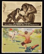 2x early golfing advertising postcards to incl North British Rubber Co Famous Chick Golf Ball and